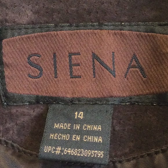 NWOT Siena Leather Dark Brown Jacket/Blazer, size 14 - Picture 3 of 7